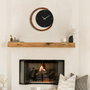 Wallity Moon Time Reloj de Pared de Madera y Metal APS117